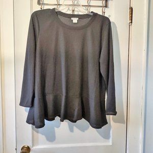 2X Love Ady Navy Peplum top